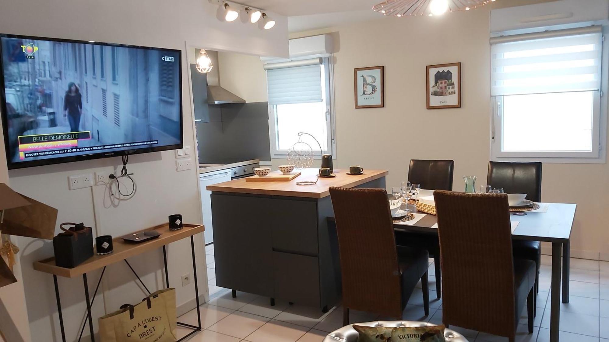 L'Escale N°13 :Appartement Standing Dans Residence Брест Екстериор снимка